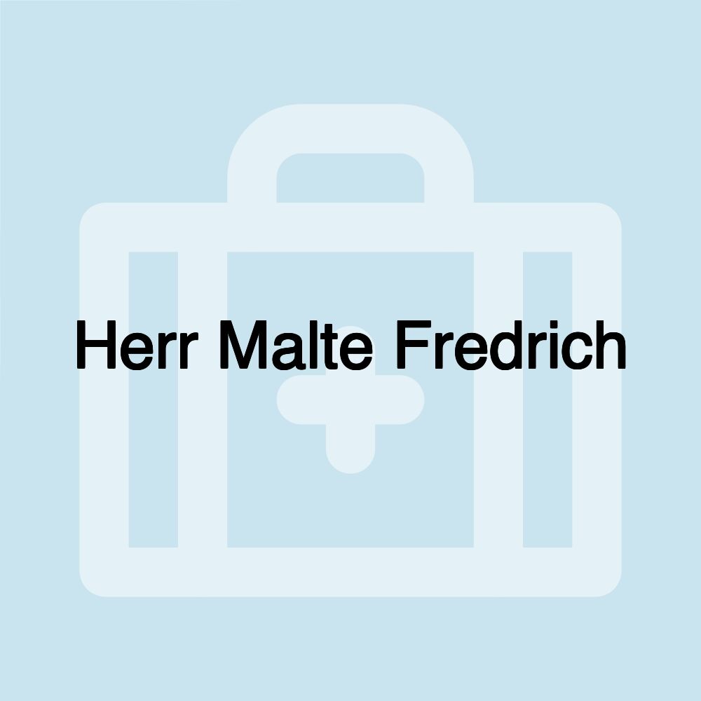 Herr Malte Fredrich