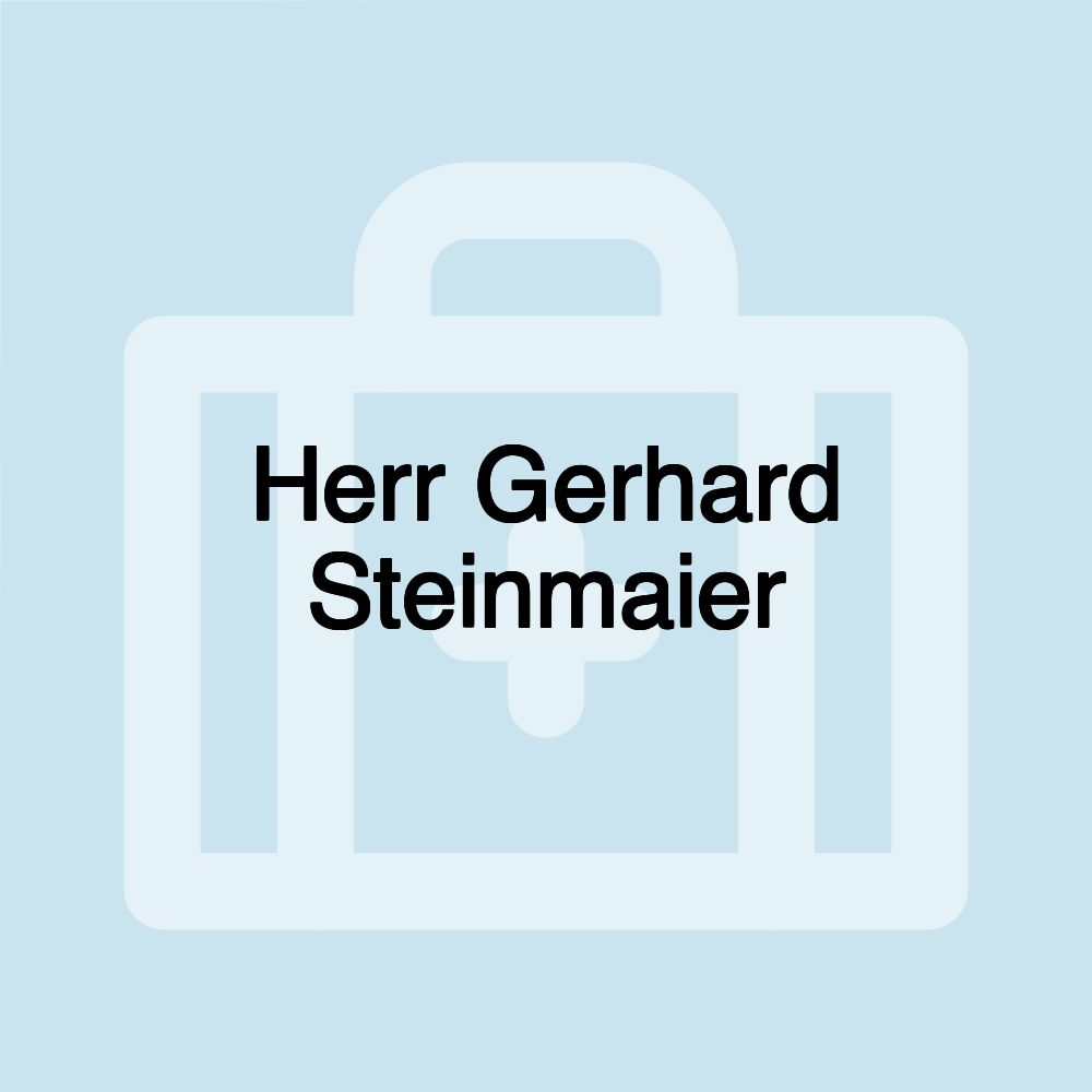 Herr Gerhard Steinmaier