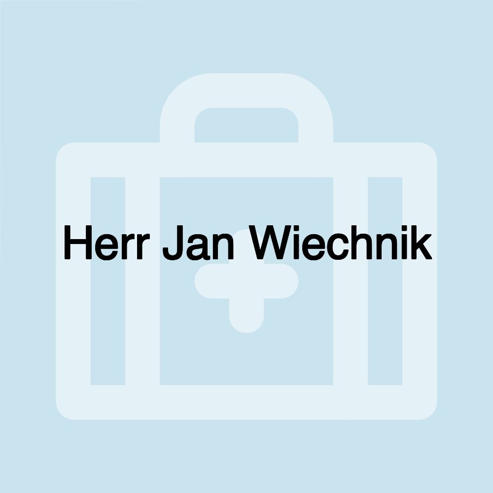 Herr Jan Wiechnik