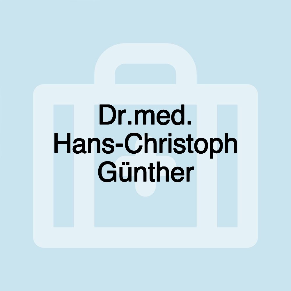 Dr.med. Hans-Christoph Günther