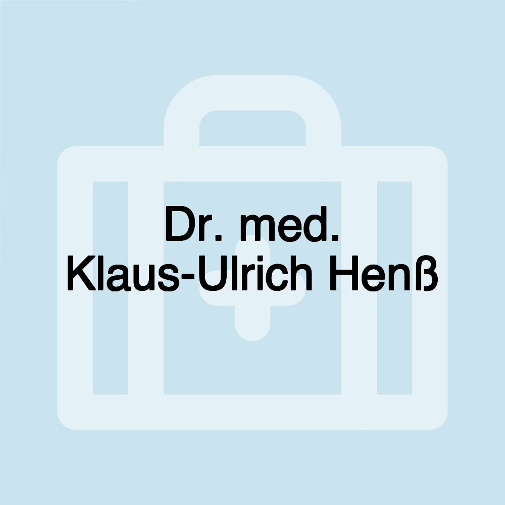 Dr. med. Klaus-Ulrich Henß