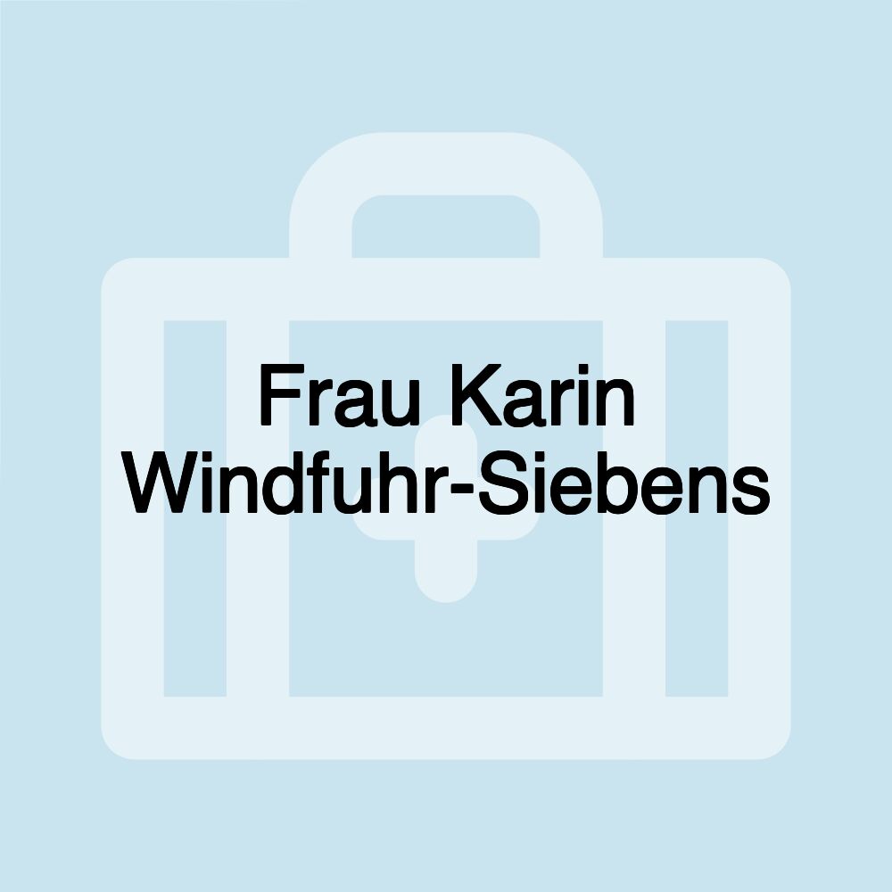 Frau Karin Windfuhr-Siebens