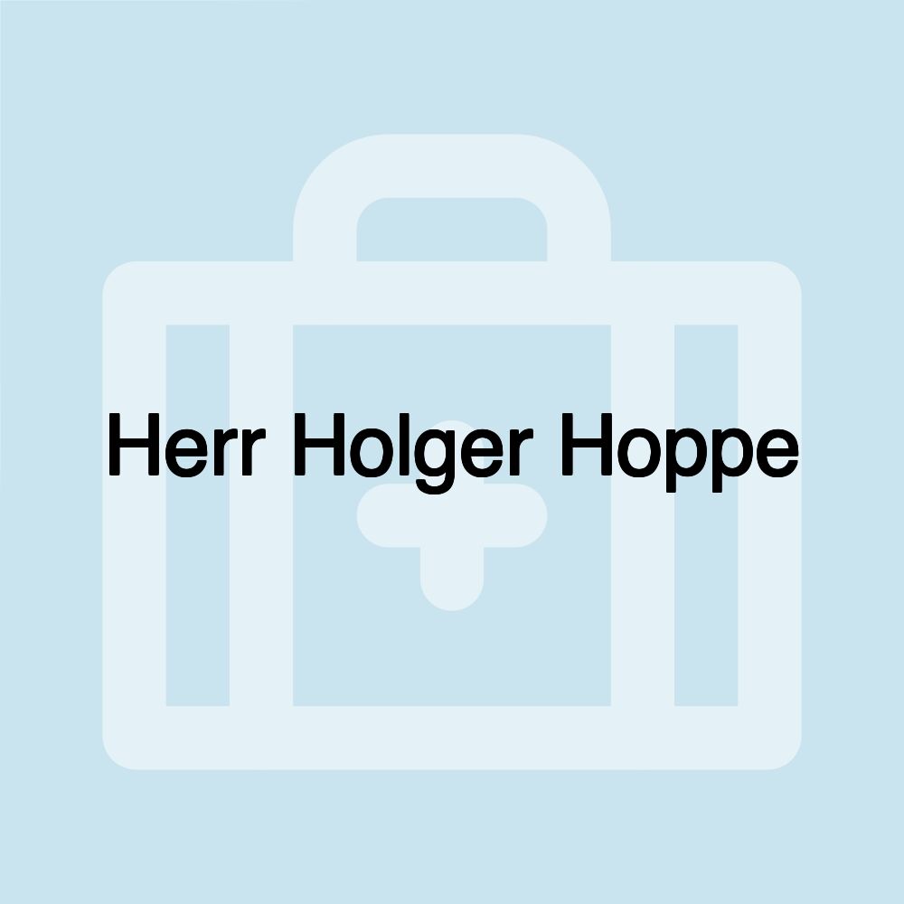 Herr Holger Hoppe