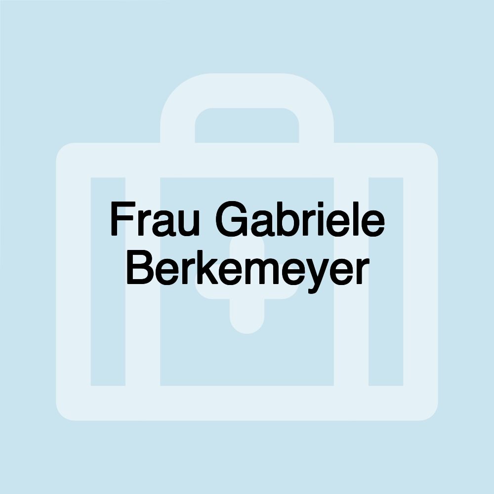 Frau Gabriele Berkemeyer