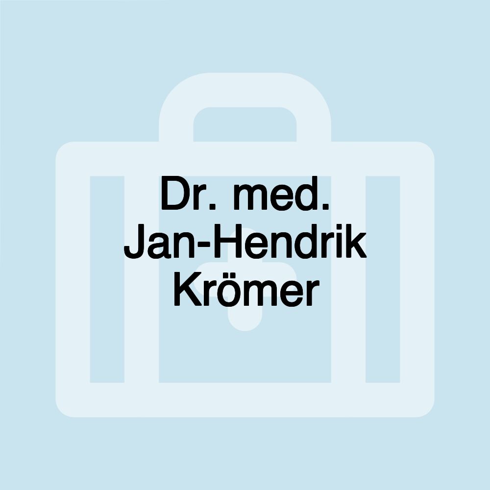 Dr. med. Jan-Hendrik Krömer