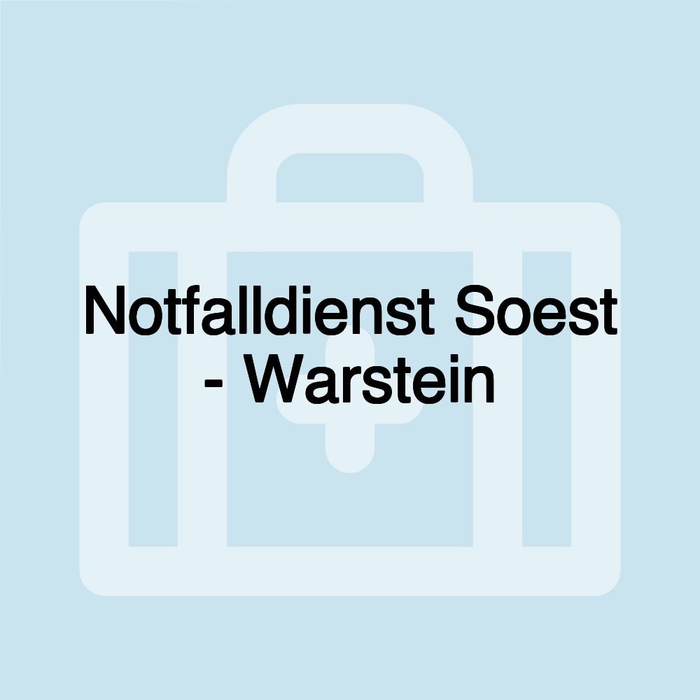 Notfalldienst Soest - Warstein