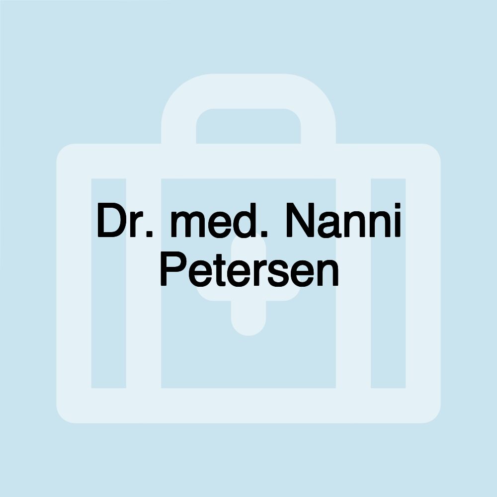 Dr. med. Nanni Petersen