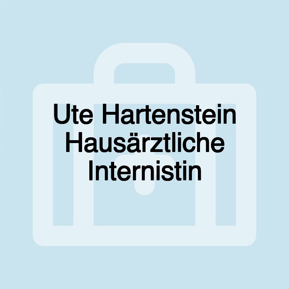 Ute Hartenstein Hausärztliche Internistin