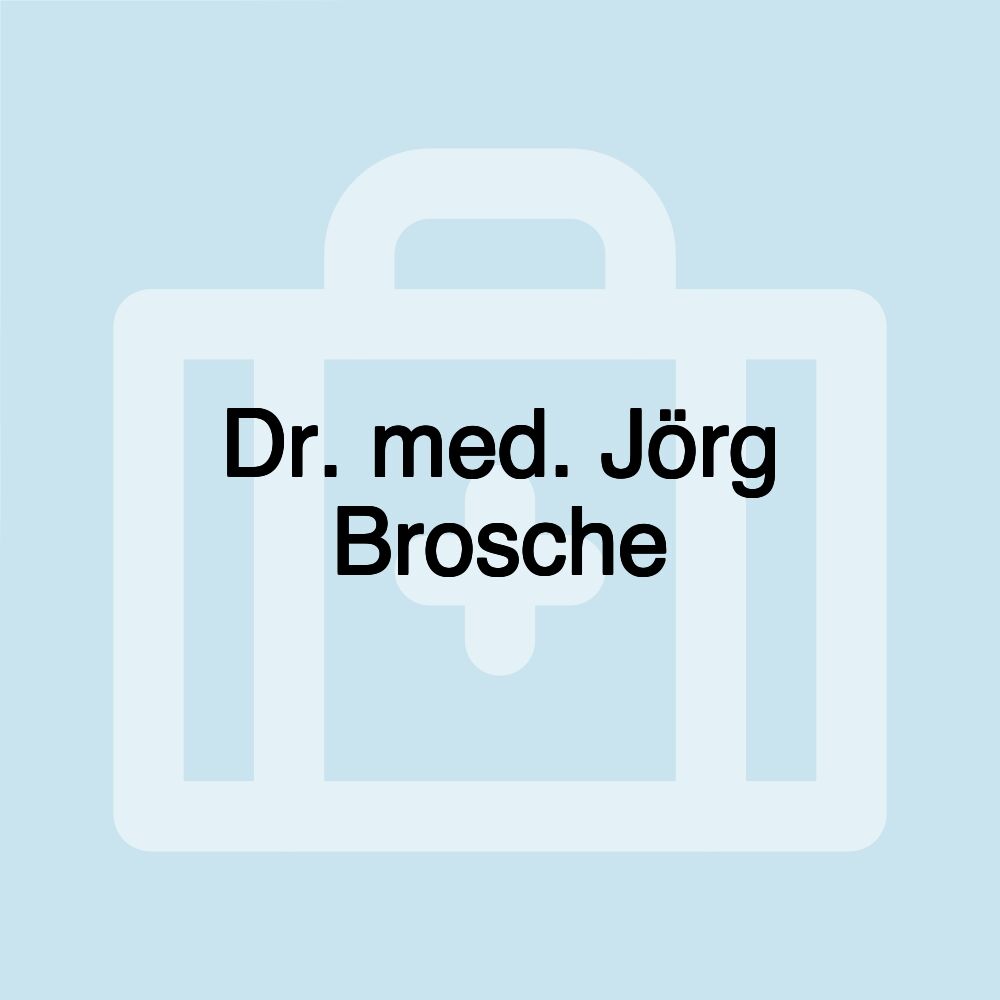 Dr. med. Jörg Brosche