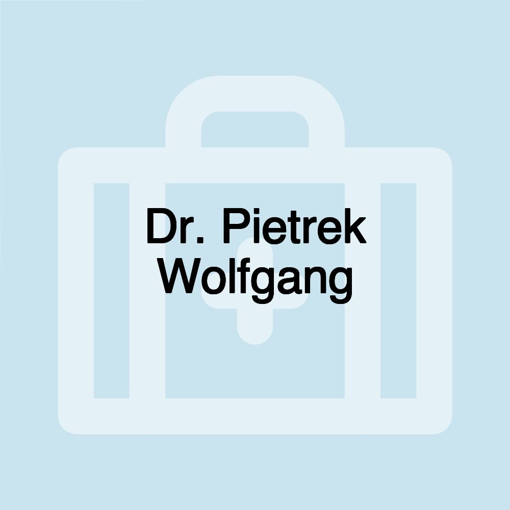 Dr. Pietrek Wolfgang