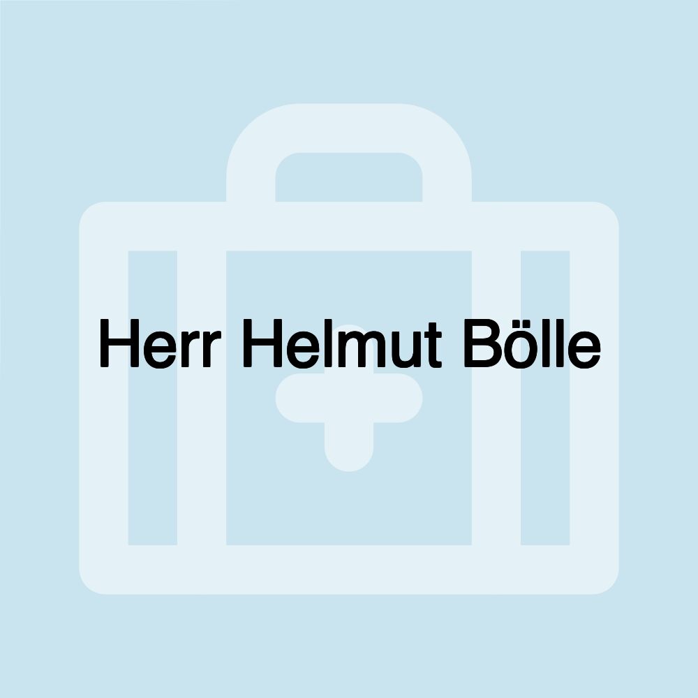 Herr Helmut Bölle