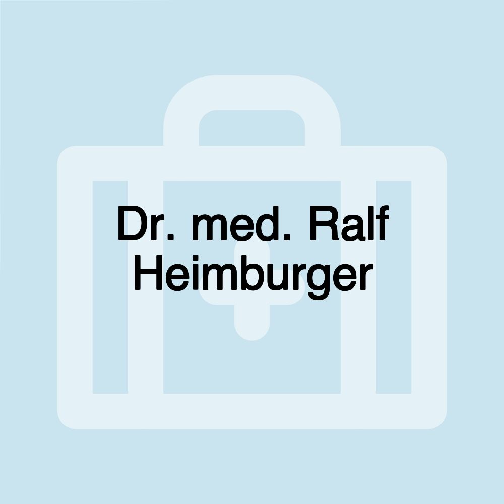 Dr. med. Ralf Heimburger