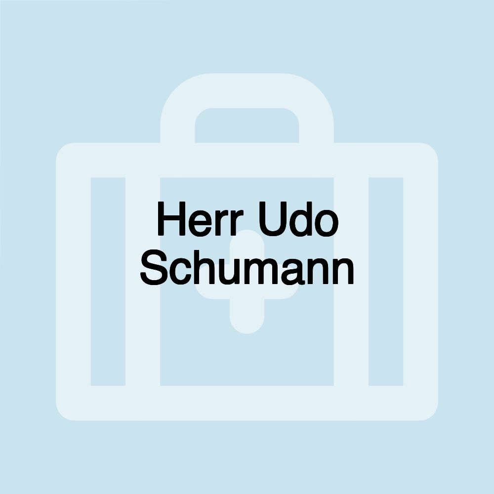 Herr Udo Schumann