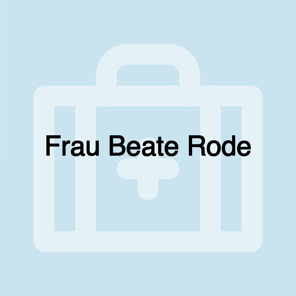 Frau Beate Rode