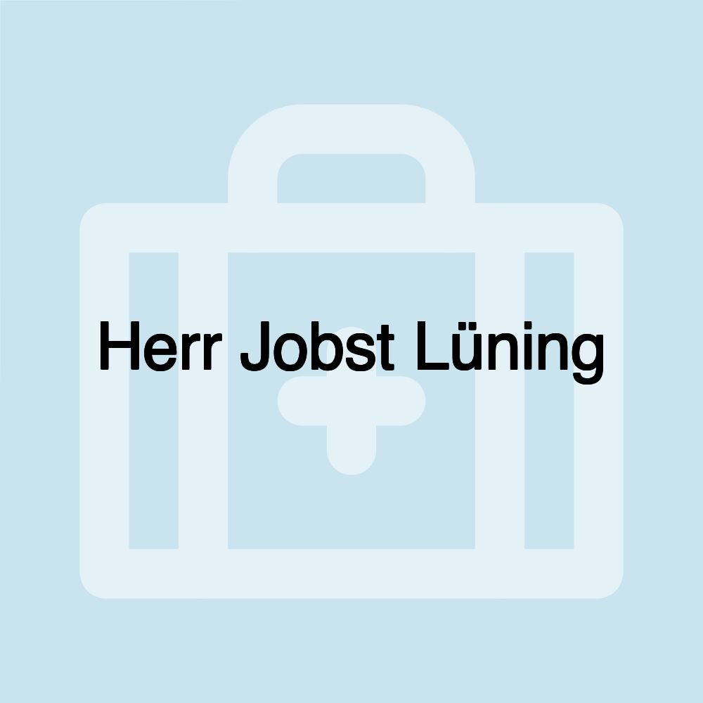 Herr Jobst Lüning