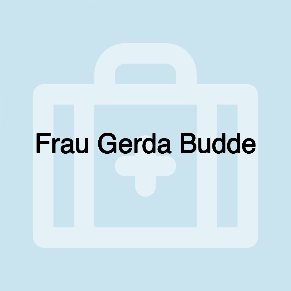 Frau Gerda Budde