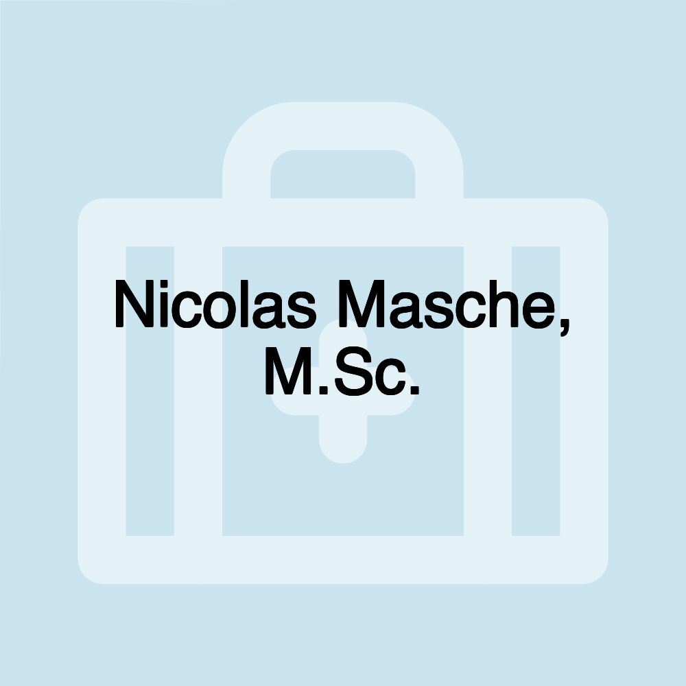 Nicolas Masche, M.Sc.