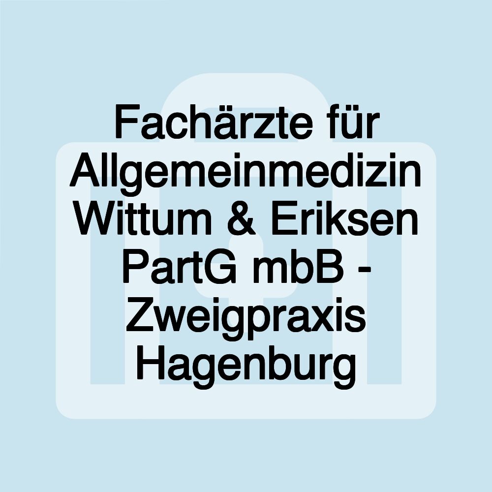 Fachärzte für Allgemeinmedizin Wittum & Eriksen PartG mbB - Zweigpraxis Hagenburg