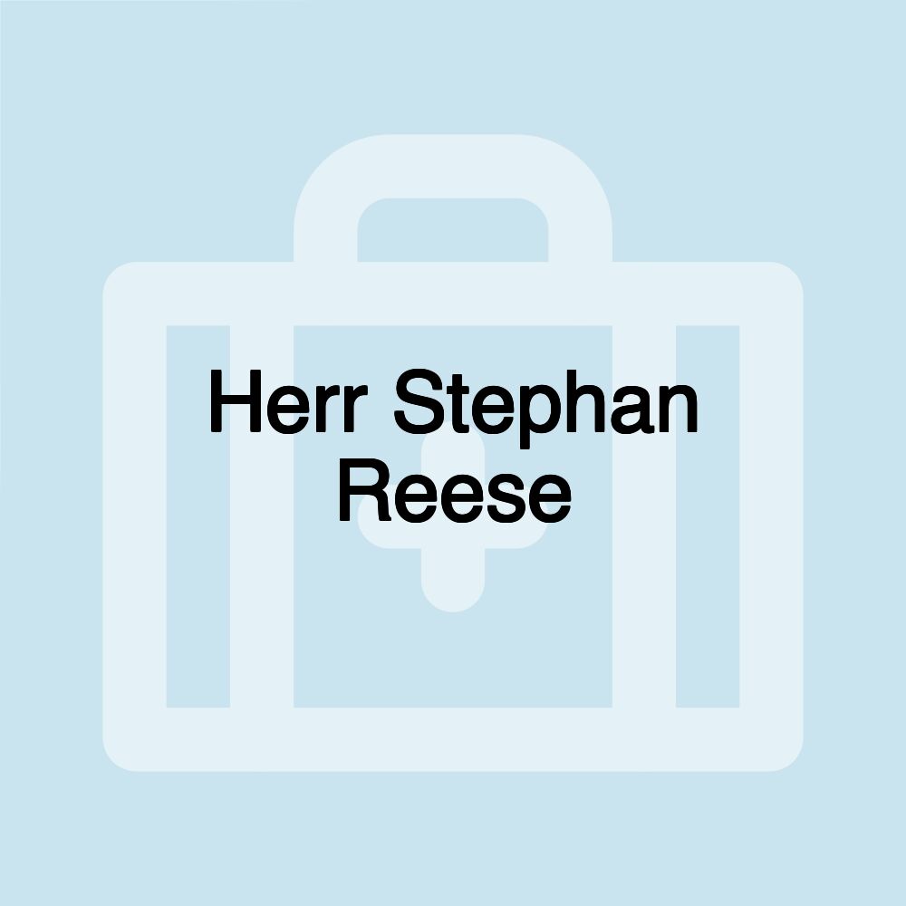 Herr Stephan Reese