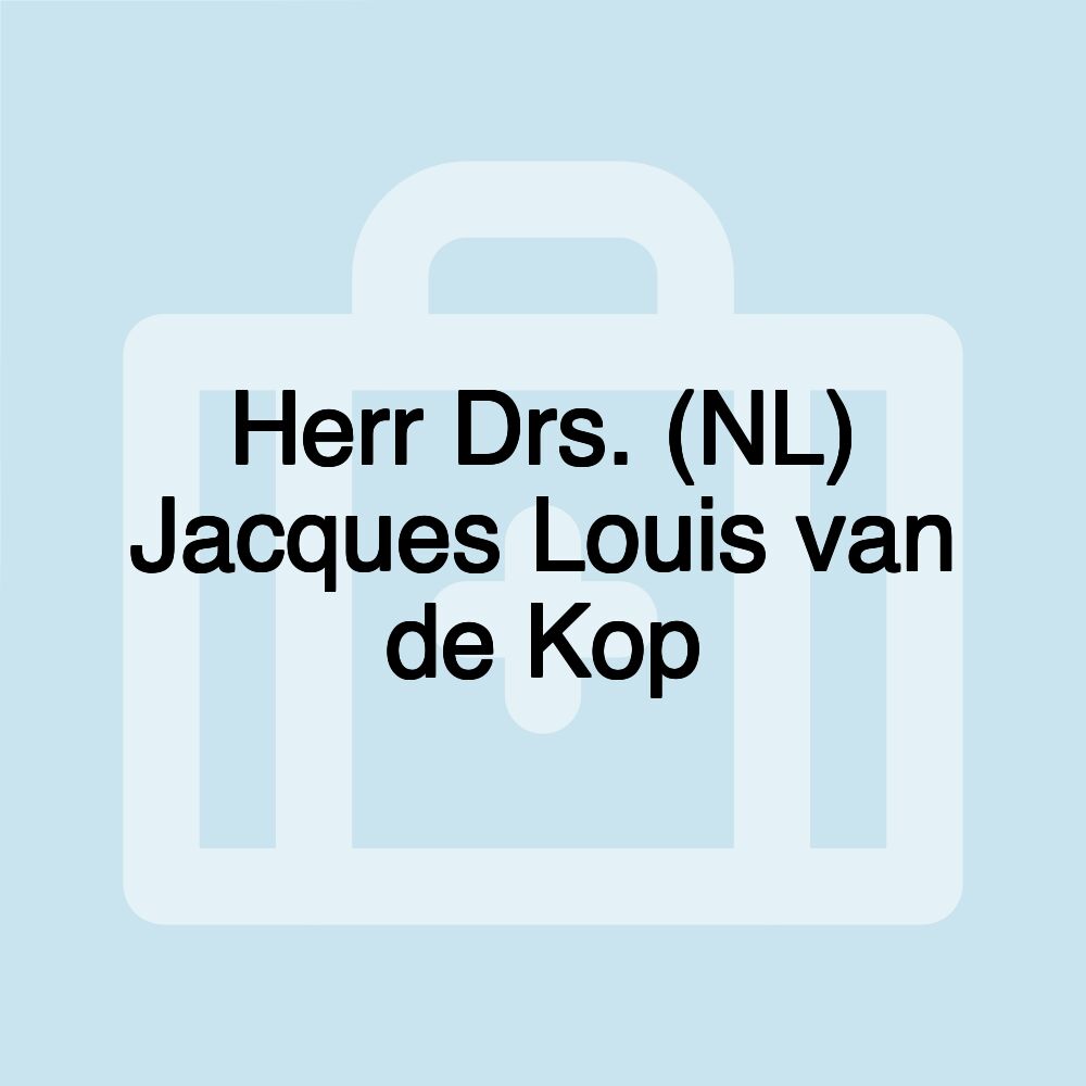 Herr Drs. (NL) Jacques Louis van de Kop