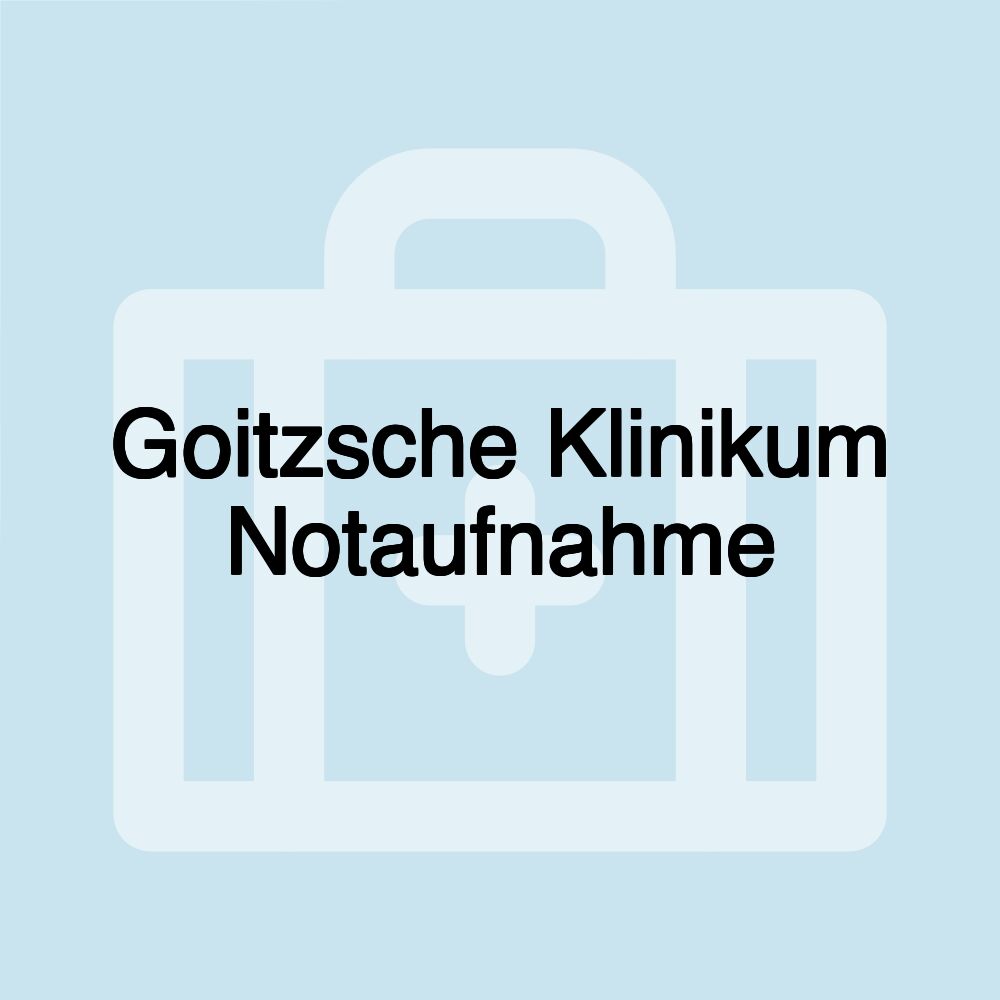 Goitzsche Klinikum Notaufnahme