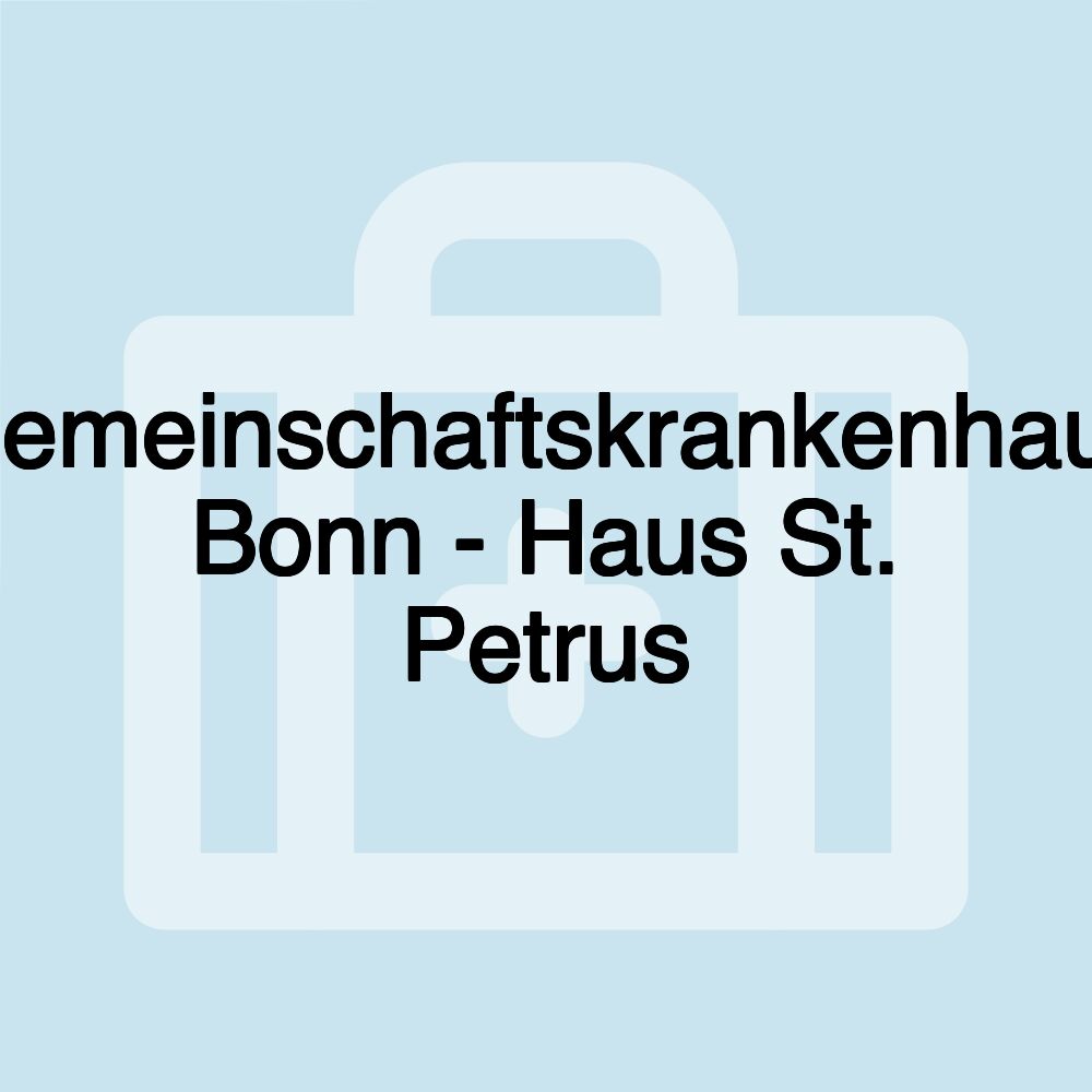 Gemeinschaftskrankenhaus Bonn - Haus St. Petrus