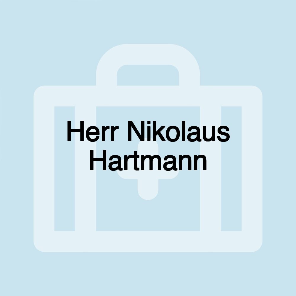 Herr Nikolaus Hartmann