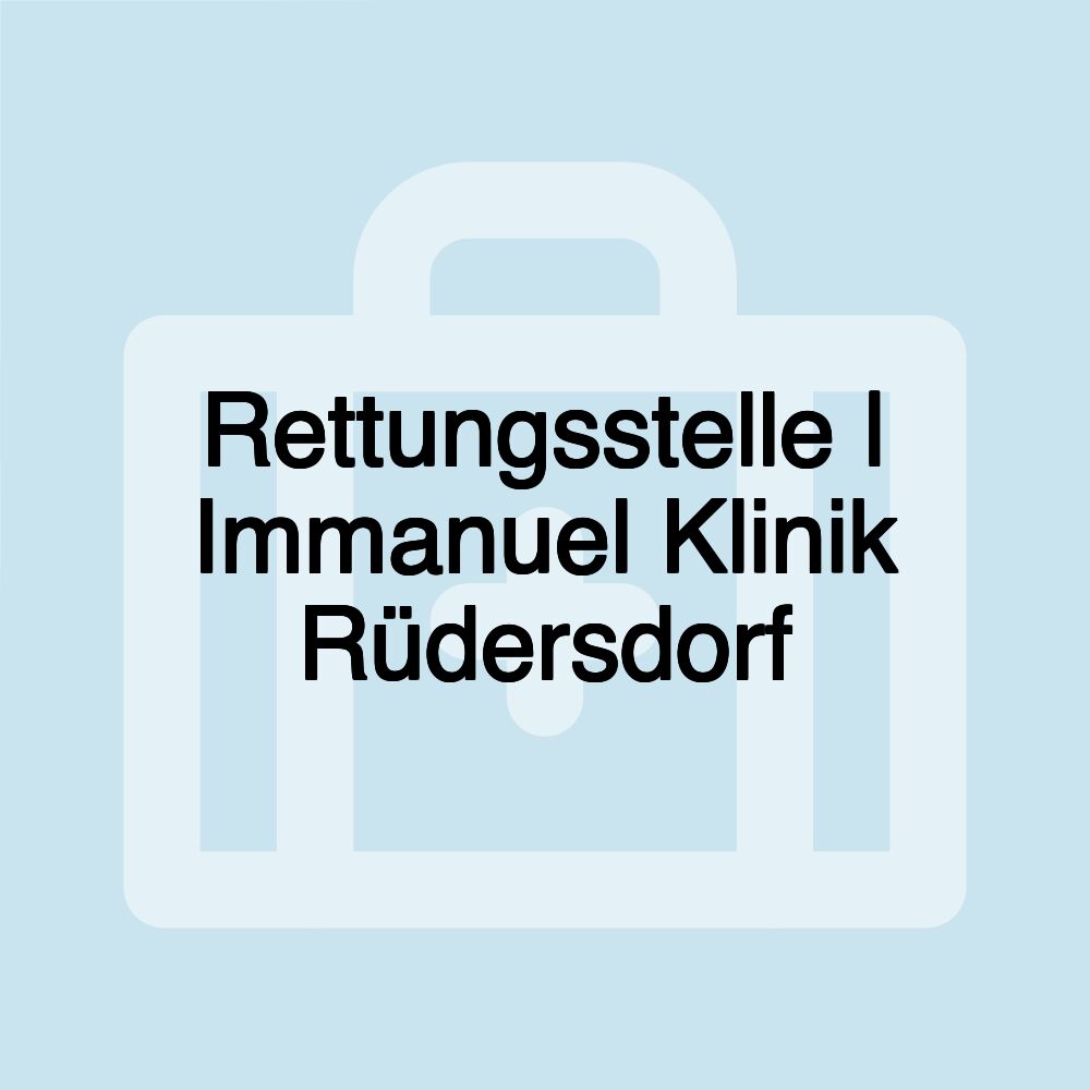 Rettungsstelle | Immanuel Klinik Rüdersdorf