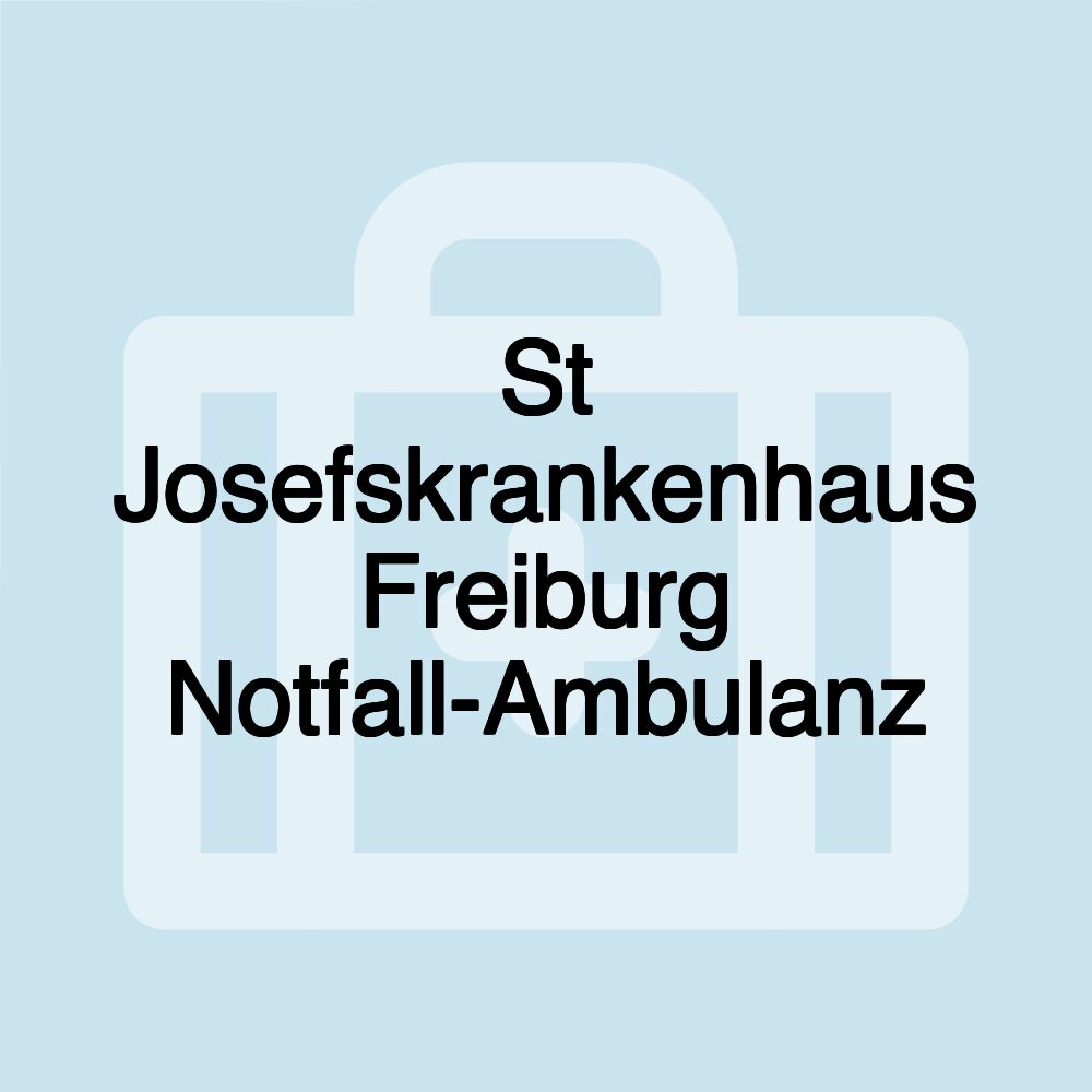 St Josefskrankenhaus Freiburg Notfall-Ambulanz