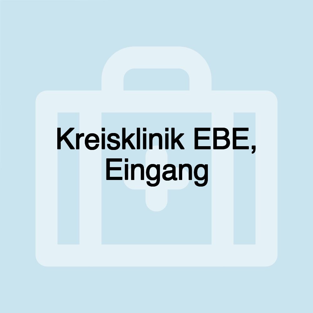 Kreisklinik EBE, Eingang