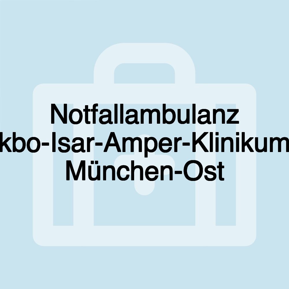 Notfallambulanz kbo-Isar-Amper-Klinikum München-Ost