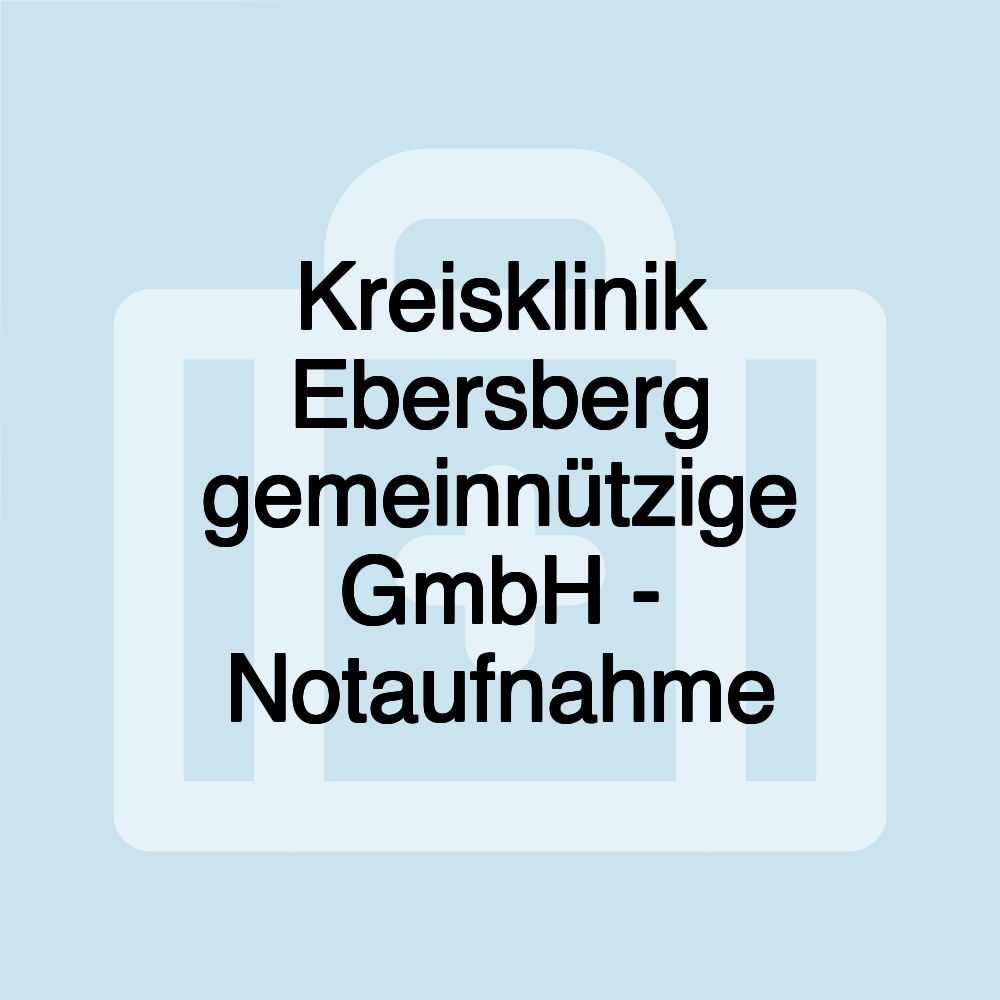 Kreisklinik Ebersberg gemeinnützige GmbH - Notaufnahme