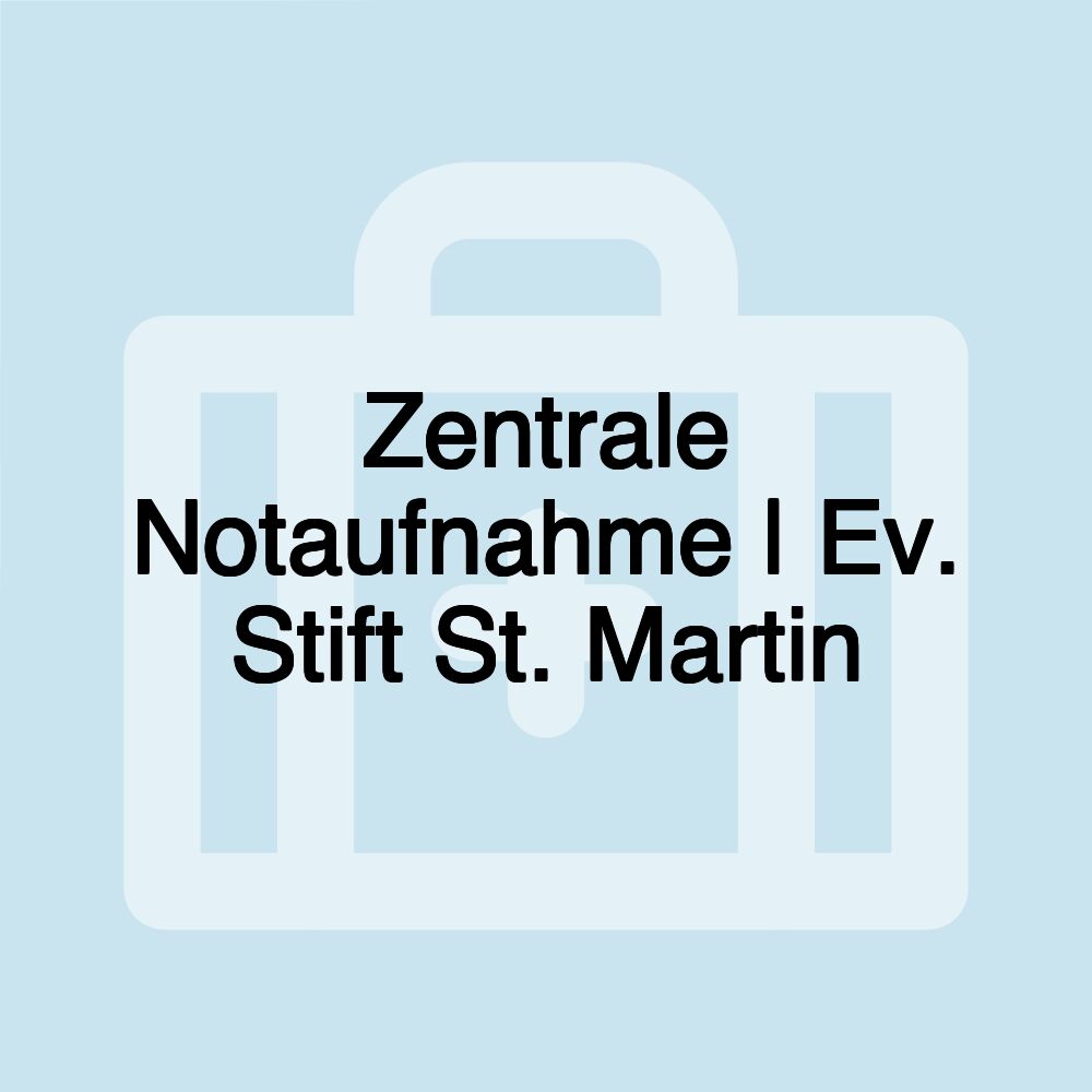 Zentrale Notaufnahme | Ev. Stift St. Martin