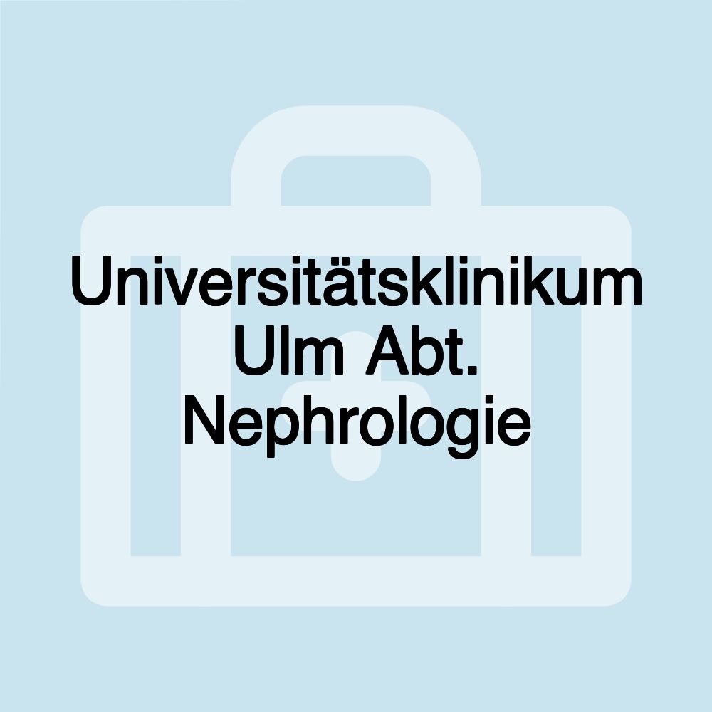 Universitätsklinikum Ulm Abt. Nephrologie