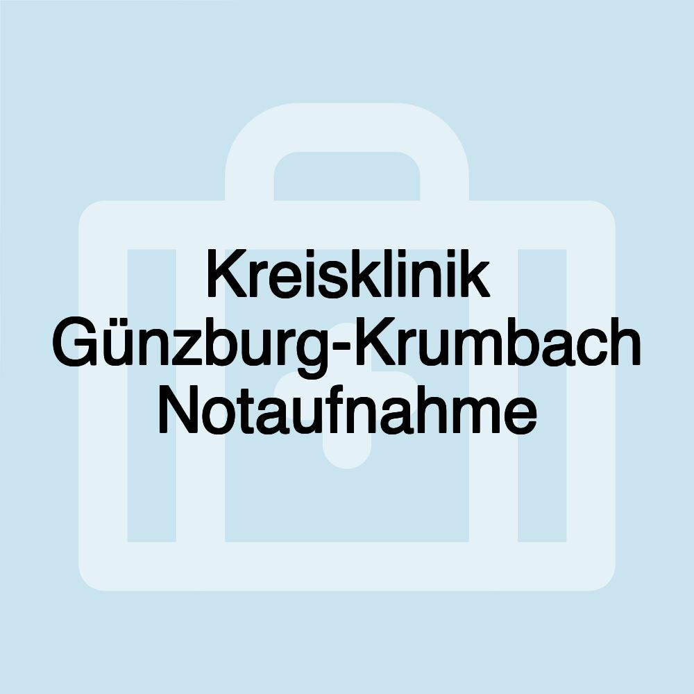 Kreisklinik Günzburg-Krumbach Notaufnahme