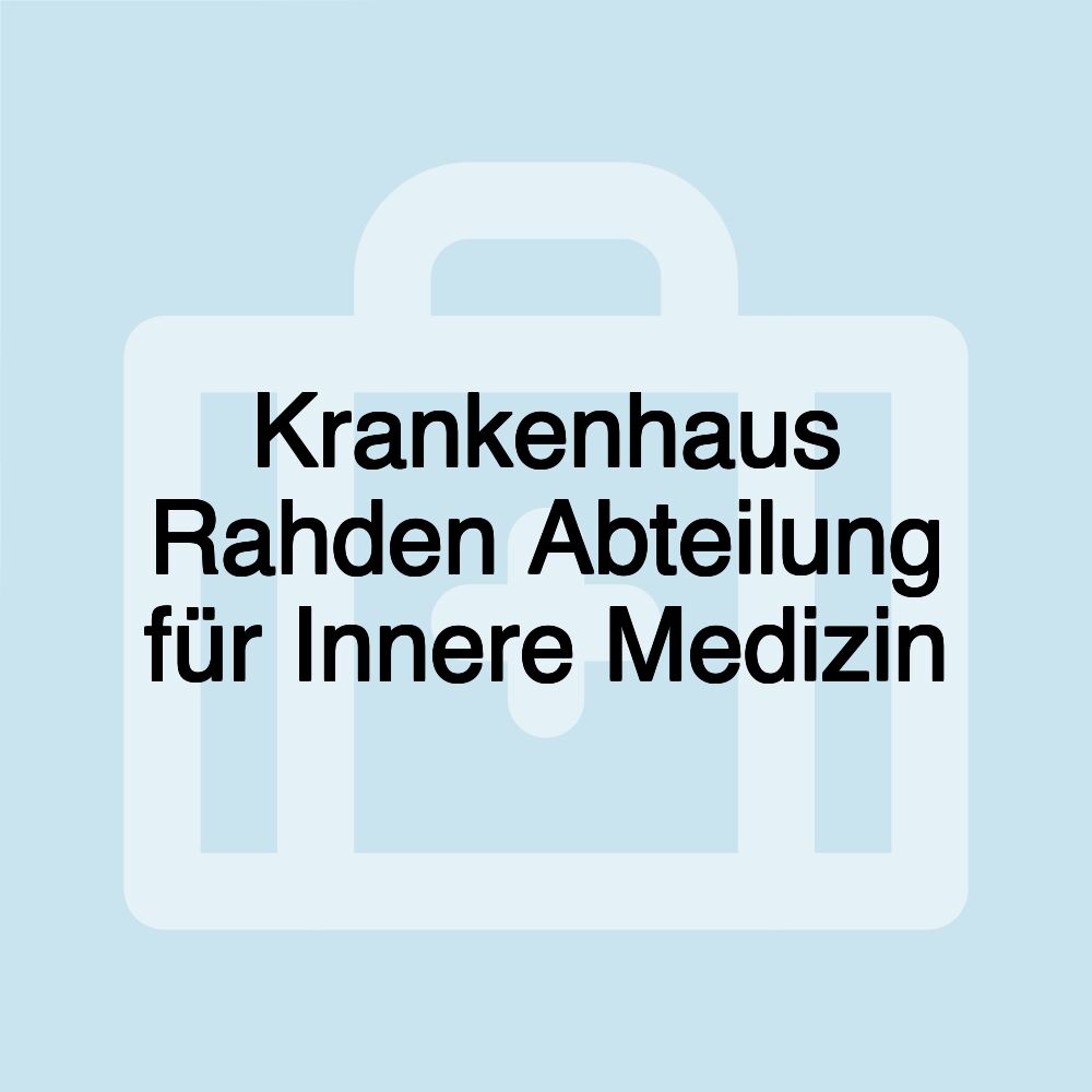 Krankenhaus Rahden Abteilung für Innere Medizin