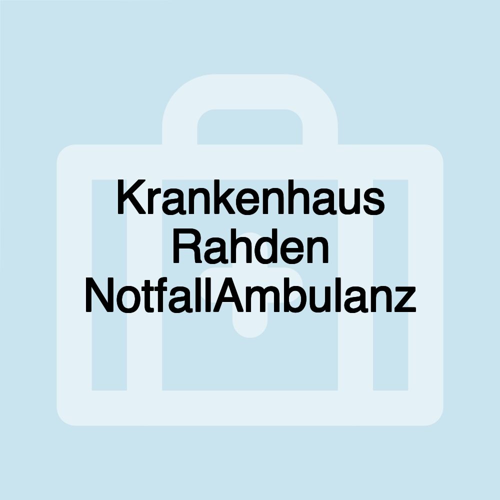 Krankenhaus Rahden NotfallAmbulanz