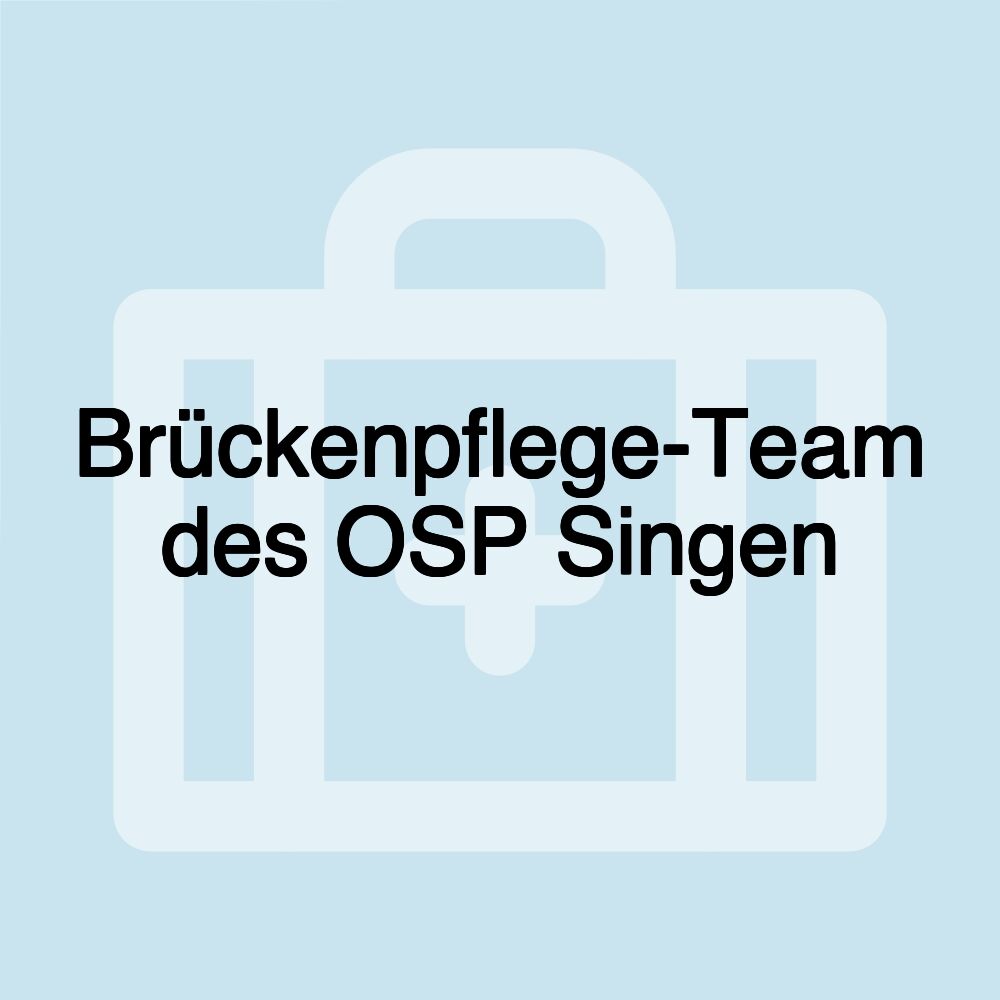 Brückenpflege-Team des OSP Singen