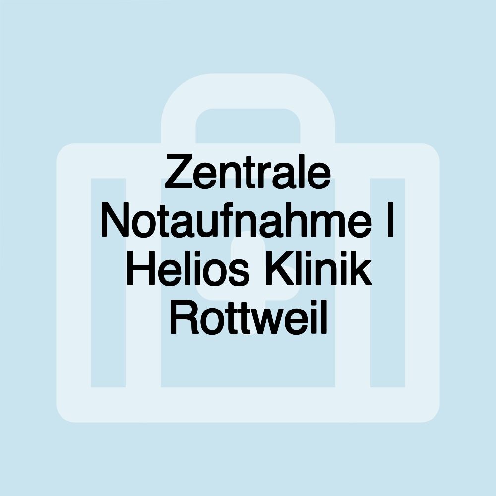 Zentrale Notaufnahme | Helios Klinik Rottweil