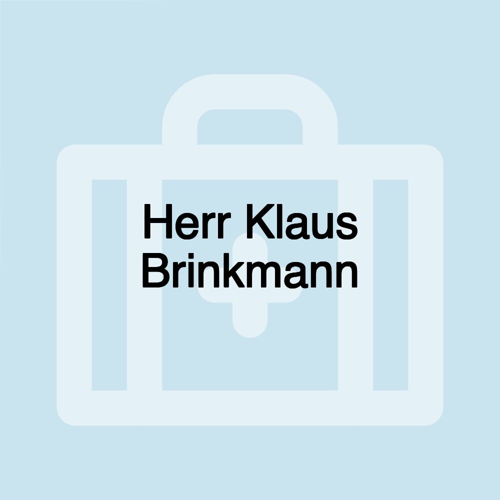 Herr Klaus Brinkmann