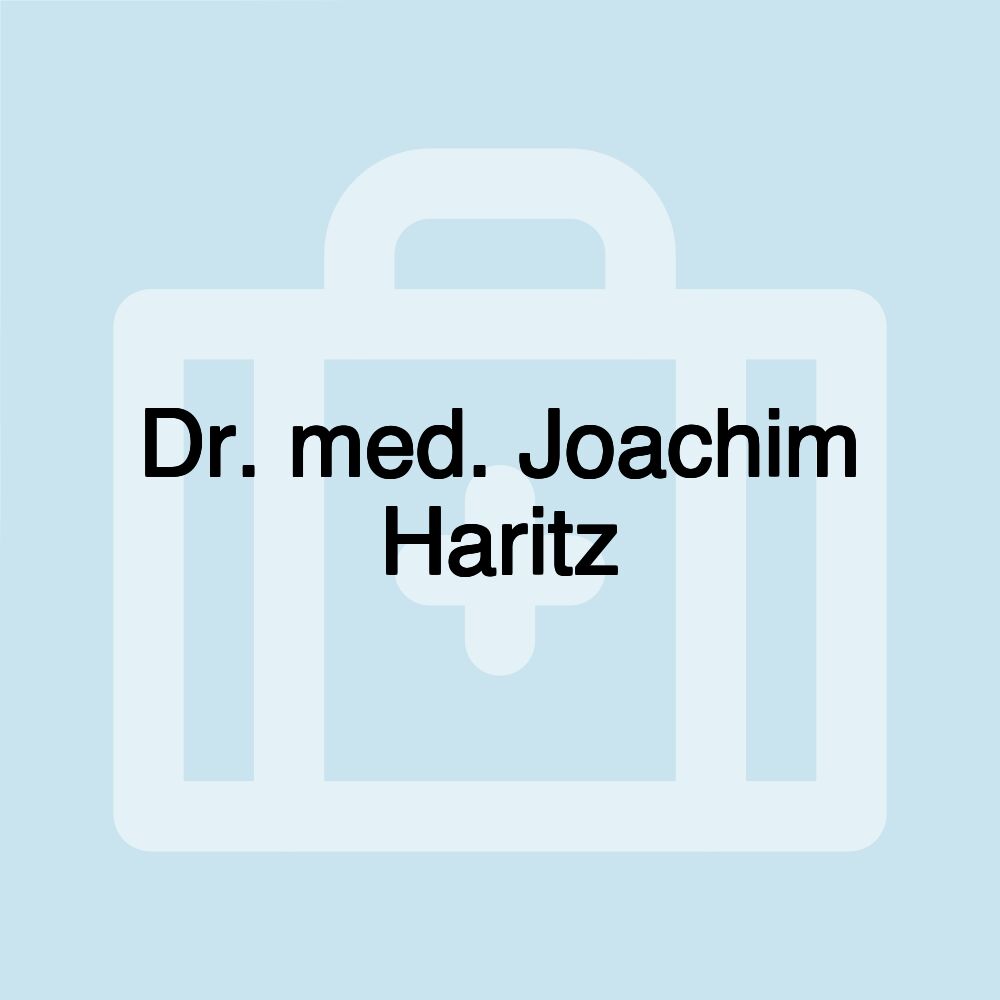 Dr. med. Joachim Haritz