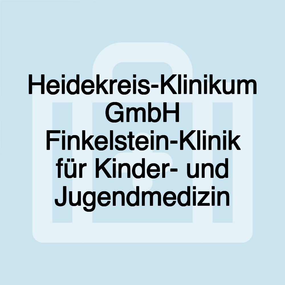 Heidekreis-Klinikum GmbH Finkelstein-Klinik für Kinder- und Jugendmedizin