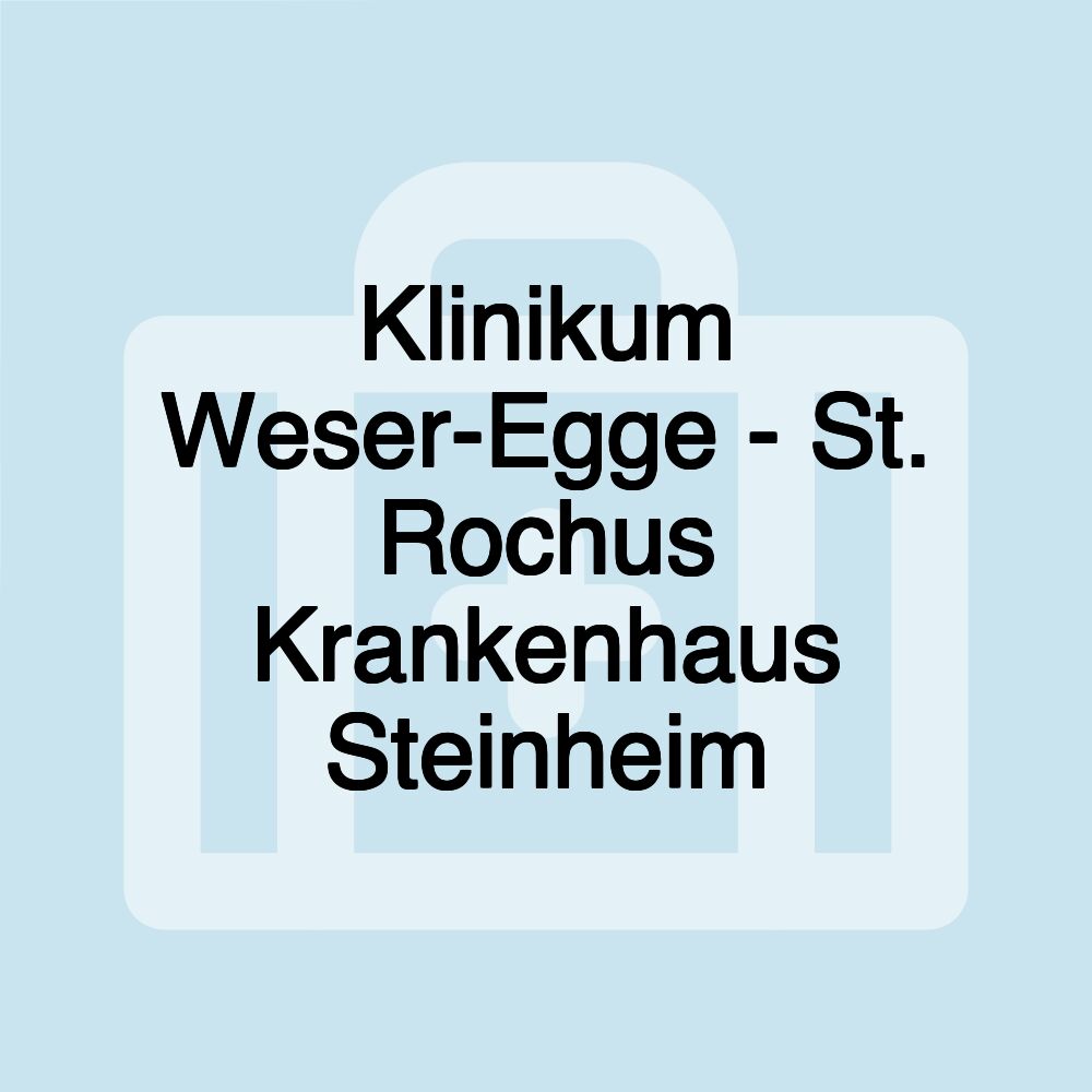 Klinikum Weser-Egge - St. Rochus Krankenhaus Steinheim