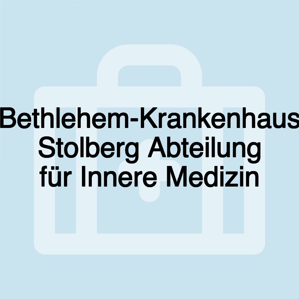 Bethlehem-Krankenhaus Stolberg Abteilung für Innere Medizin