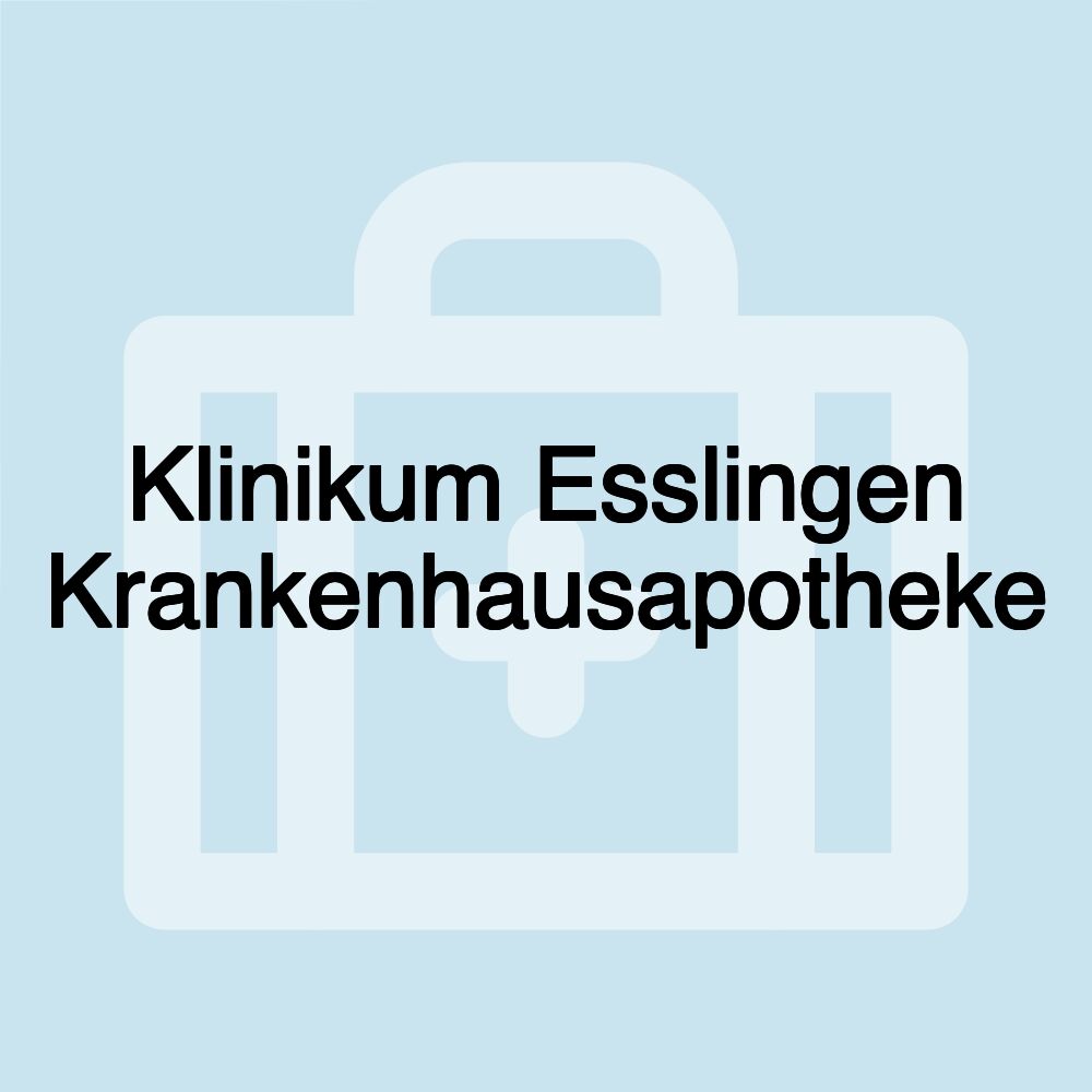 Klinikum Esslingen Krankenhausapotheke