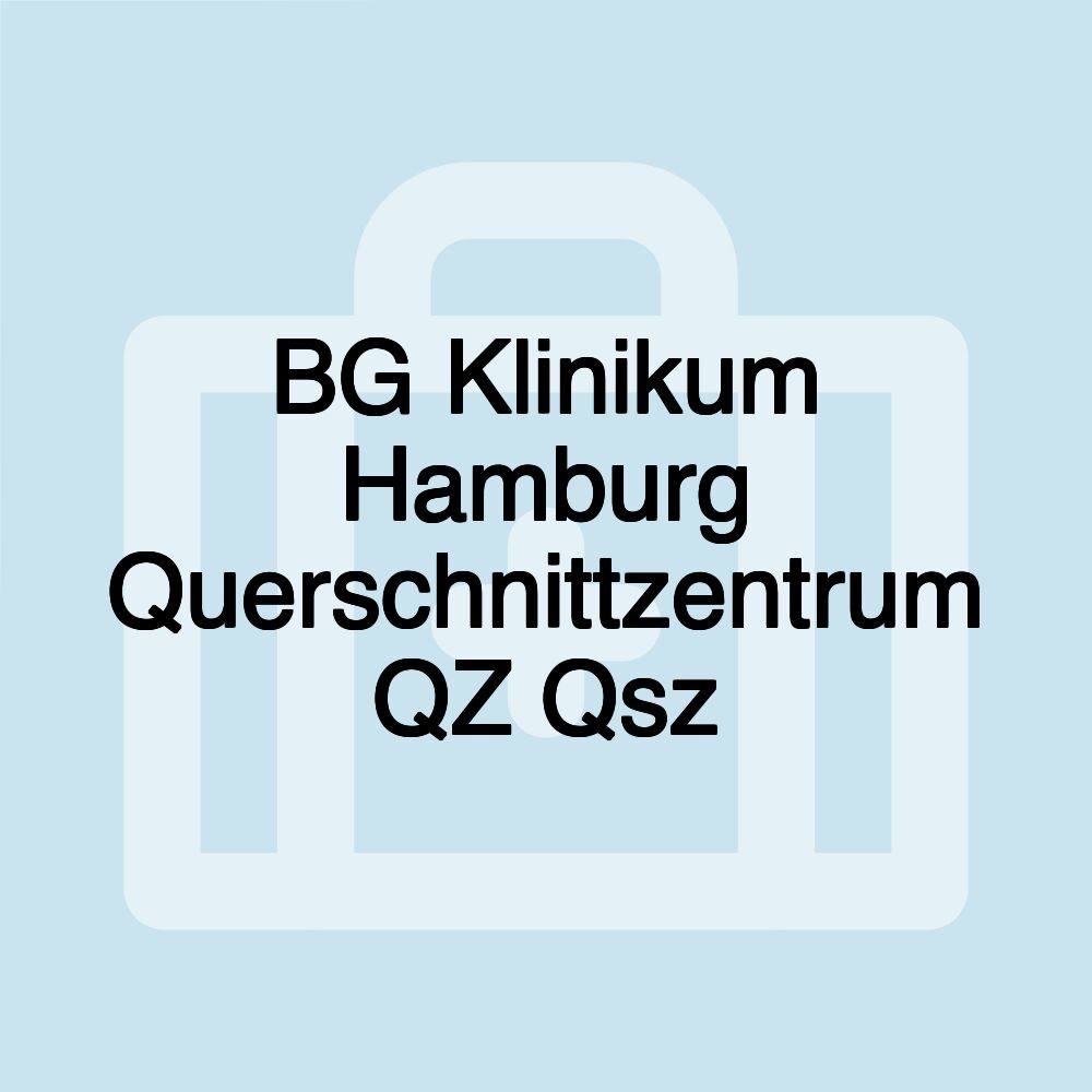 BG Klinikum Hamburg Querschnittzentrum QZ Qsz