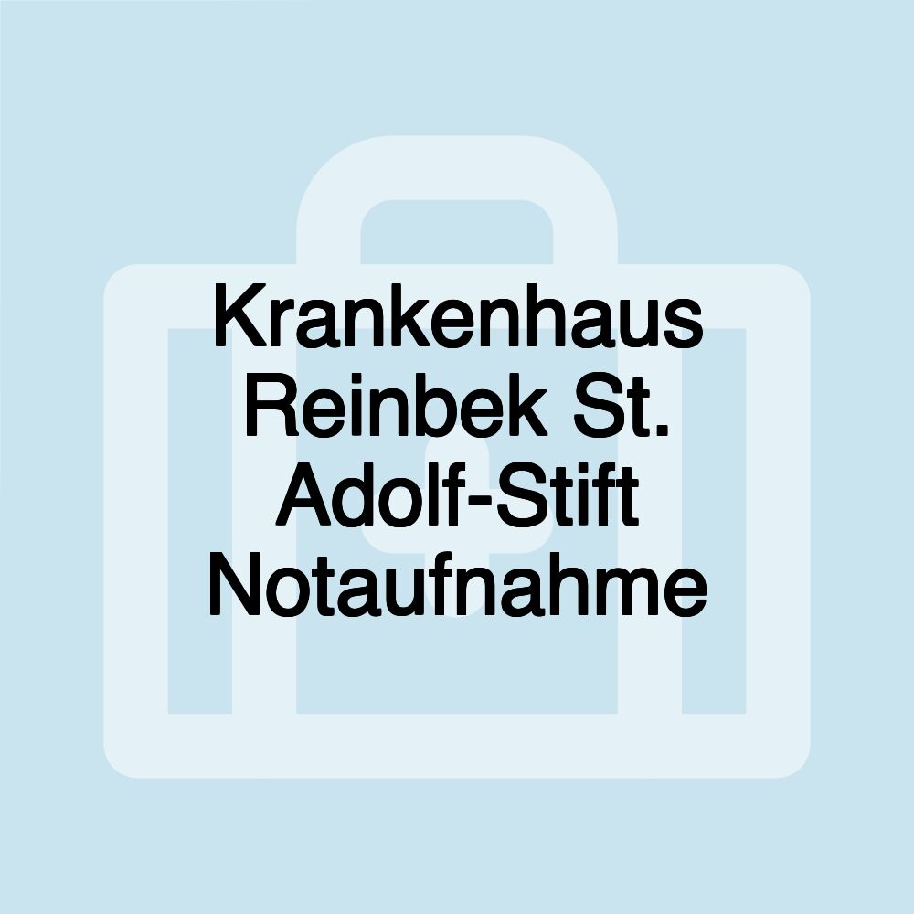 Krankenhaus Reinbek St. Adolf-Stift Notaufnahme