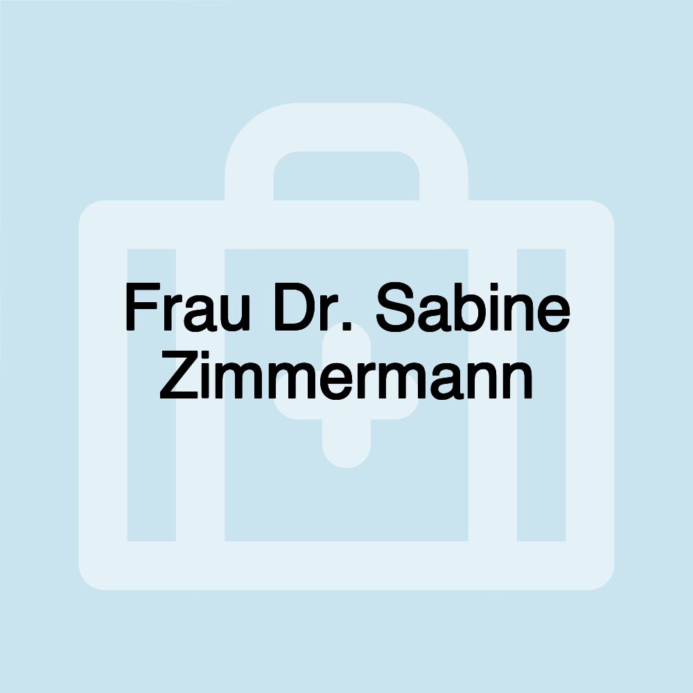 Frau Dr. Sabine Zimmermann