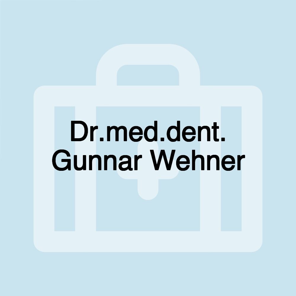 Dr.med.dent. Gunnar Wehner