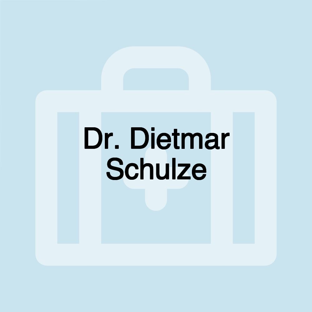 Dr. Dietmar Schulze